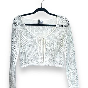 H&M White Lace Blouse
